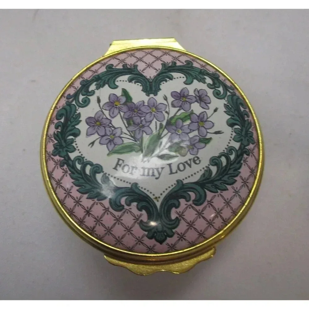 Enamel Box Halcyon Days St Valentines Day for‎ my love1979 Jewelry Box lover